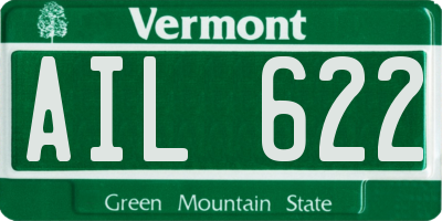 VT license plate AIL622
