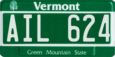 VT license plate AIL624