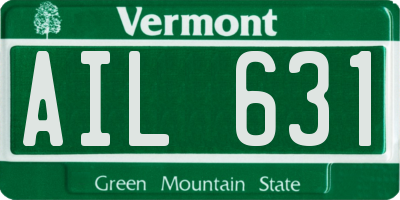VT license plate AIL631