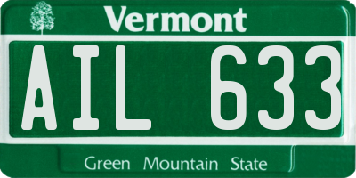 VT license plate AIL633