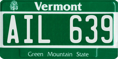 VT license plate AIL639