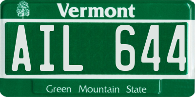VT license plate AIL644