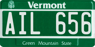 VT license plate AIL656