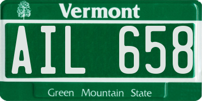 VT license plate AIL658