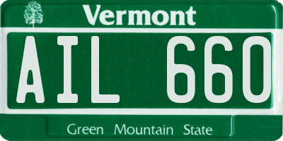 VT license plate AIL660