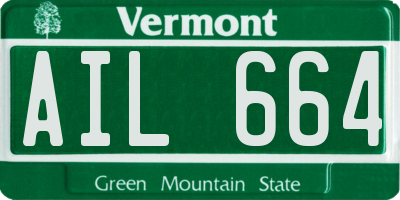 VT license plate AIL664