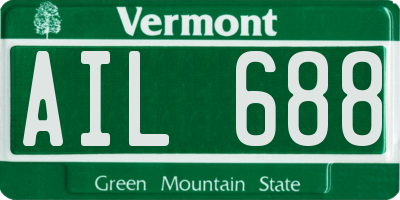VT license plate AIL688
