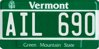 VT license plate AIL690