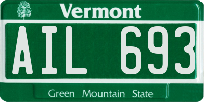 VT license plate AIL693