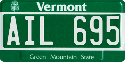 VT license plate AIL695