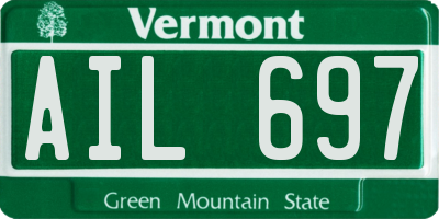 VT license plate AIL697