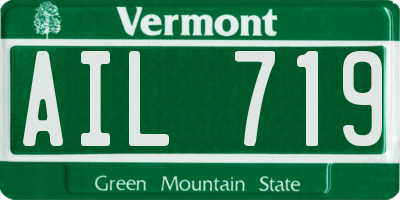 VT license plate AIL719