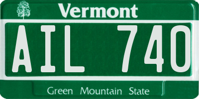 VT license plate AIL740