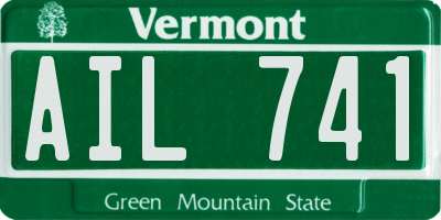 VT license plate AIL741