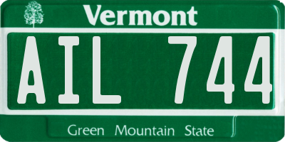 VT license plate AIL744