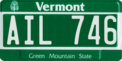 VT license plate AIL746