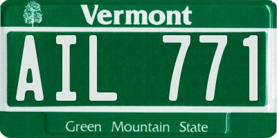 VT license plate AIL771