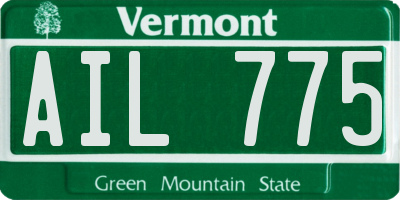 VT license plate AIL775