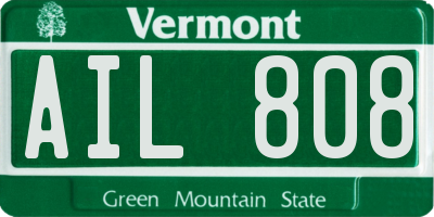 VT license plate AIL808