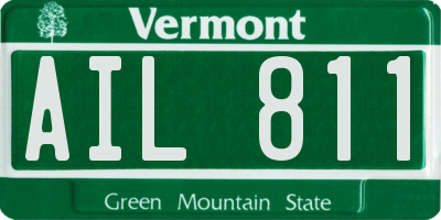 VT license plate AIL811