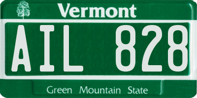 VT license plate AIL828