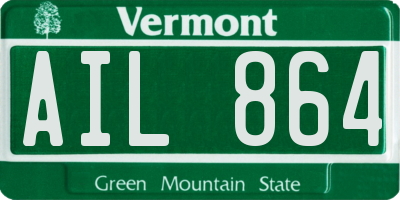 VT license plate AIL864