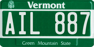VT license plate AIL887