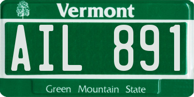 VT license plate AIL891