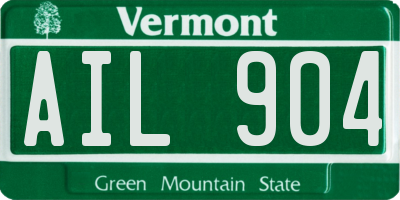 VT license plate AIL904