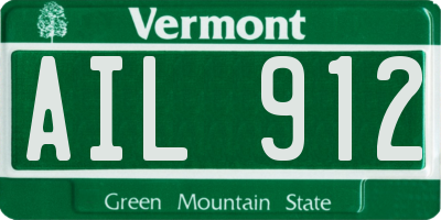 VT license plate AIL912