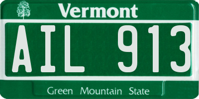 VT license plate AIL913
