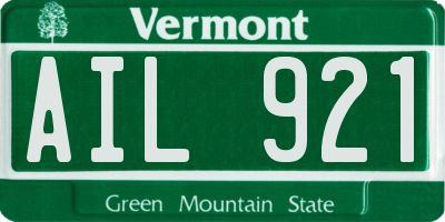 VT license plate AIL921