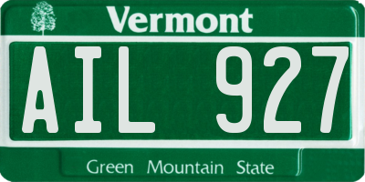 VT license plate AIL927
