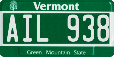 VT license plate AIL938