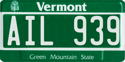 VT license plate AIL939