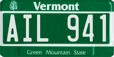 VT license plate AIL941