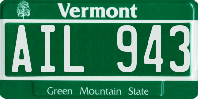 VT license plate AIL943