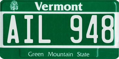 VT license plate AIL948