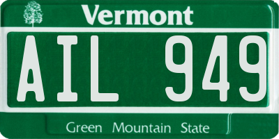 VT license plate AIL949