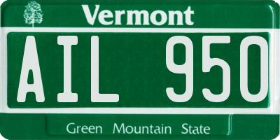 VT license plate AIL950