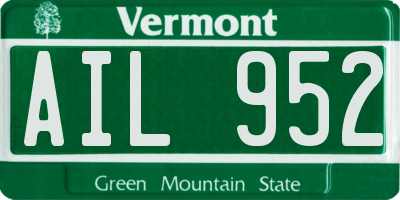 VT license plate AIL952