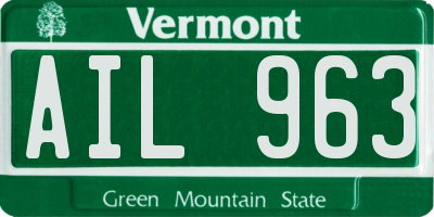 VT license plate AIL963