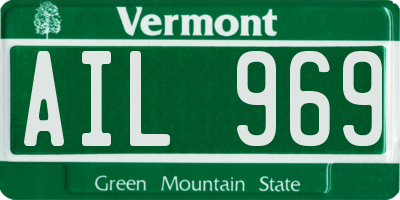 VT license plate AIL969
