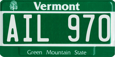 VT license plate AIL970