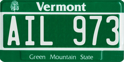 VT license plate AIL973