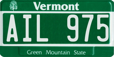VT license plate AIL975