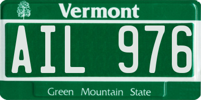 VT license plate AIL976