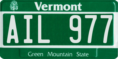 VT license plate AIL977