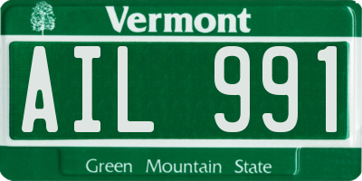 VT license plate AIL991