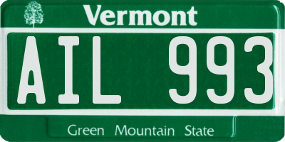 VT license plate AIL993